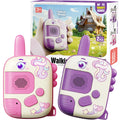 Walkie Talkies Toys for Girls:Unicorn Toys 2 Pack Birthday Gifts for 3 4 5-7 8 Year Old Girls Toy for 4 5 6 7 8-10 Year Old Camping Outdoor Game,Christmas Stocking Stuffers for Girls Kids