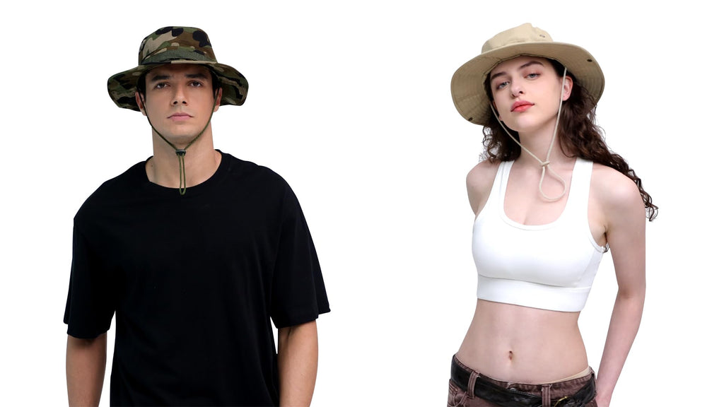 Sun Hats for Men Women Bucket Hat UPF 50+ Boonie Hat Foldable UV Protection Hiking Beach Fishing Summer Safari
