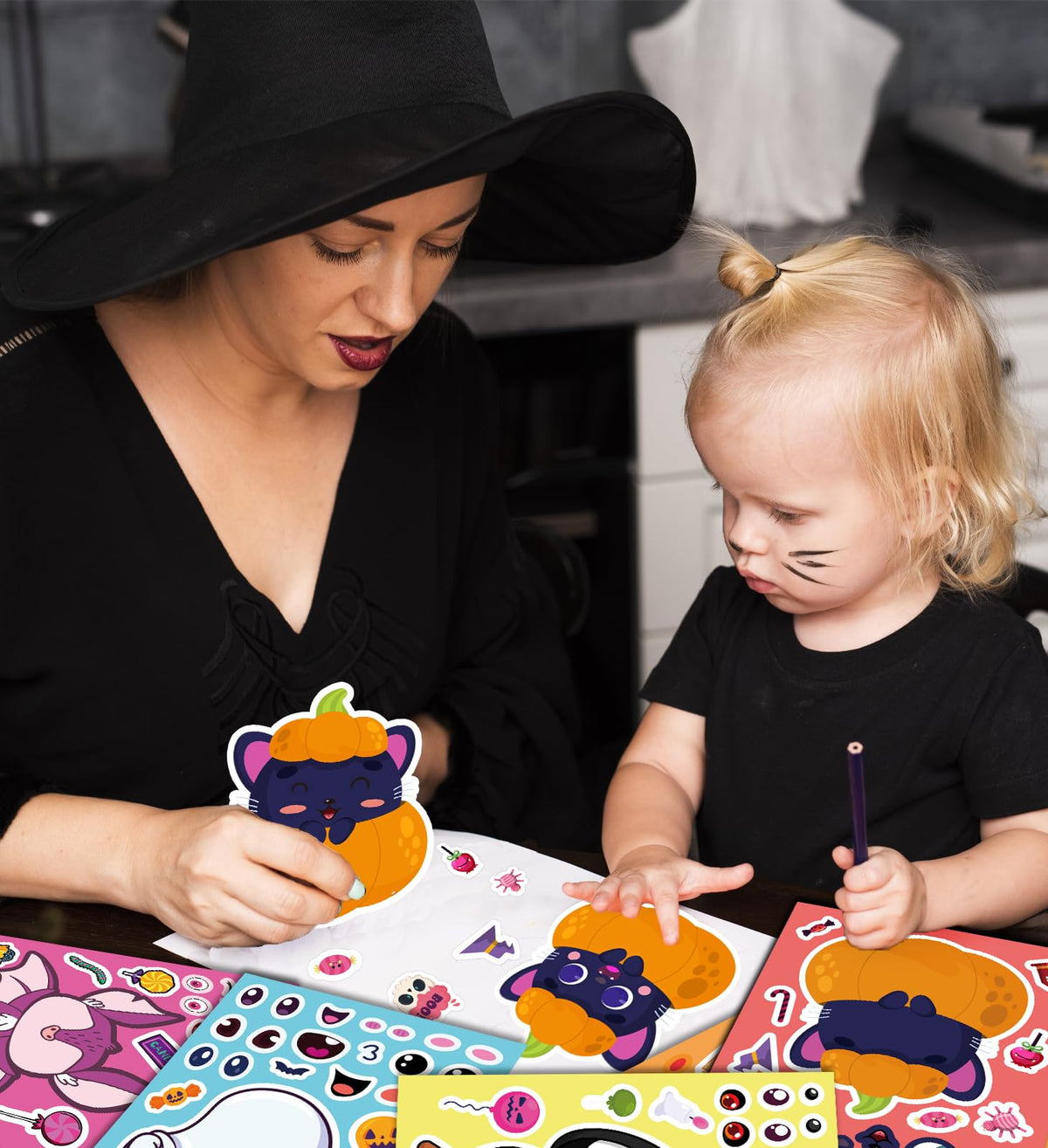 Halloween Party Favors,Halloween Stickers,DIY Crafts Stickers for Kids | Kids Halloween Decorations Games Toys Gifts Treats Activities Party Supplies,Halloween Goodie Bags (24 Sheets)