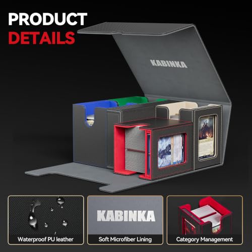Kabinka 5-in-1 MTG Commander Deck Box, Holds 400+ Double-Sleeved Cards