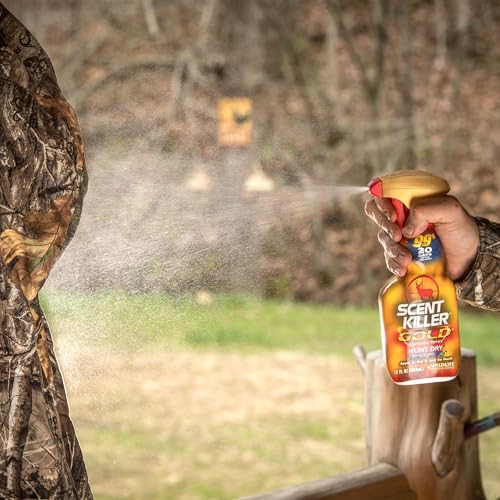 Wildlife Research Center Scent Killer Gold Spray and Refill 44 oz | Hunting Scent Eliminator with Hunt Dry Technology - Odor Prevention & Maximum Performance After Drying