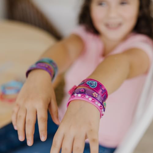 Melissa & Doug Design-Your-Own Bracelets Jewelry Making Craft Kit | DIY Jewelry, 4 Reversible Bracelets, 100+ Gem & Glitter Stickers, Arts & Crafts Activity, Preschool Toys for Kids, Ages 4+