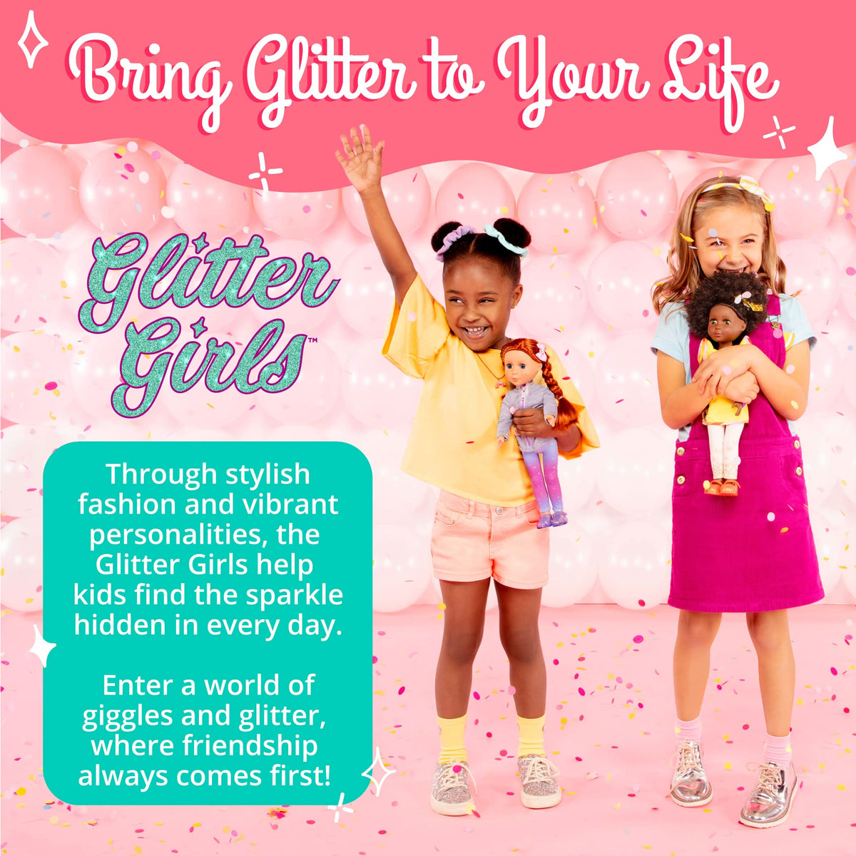 Glitter Girls 14-Inch Fashion Doll Lacy, Blonde Hair, Pink Outfit, Dolls