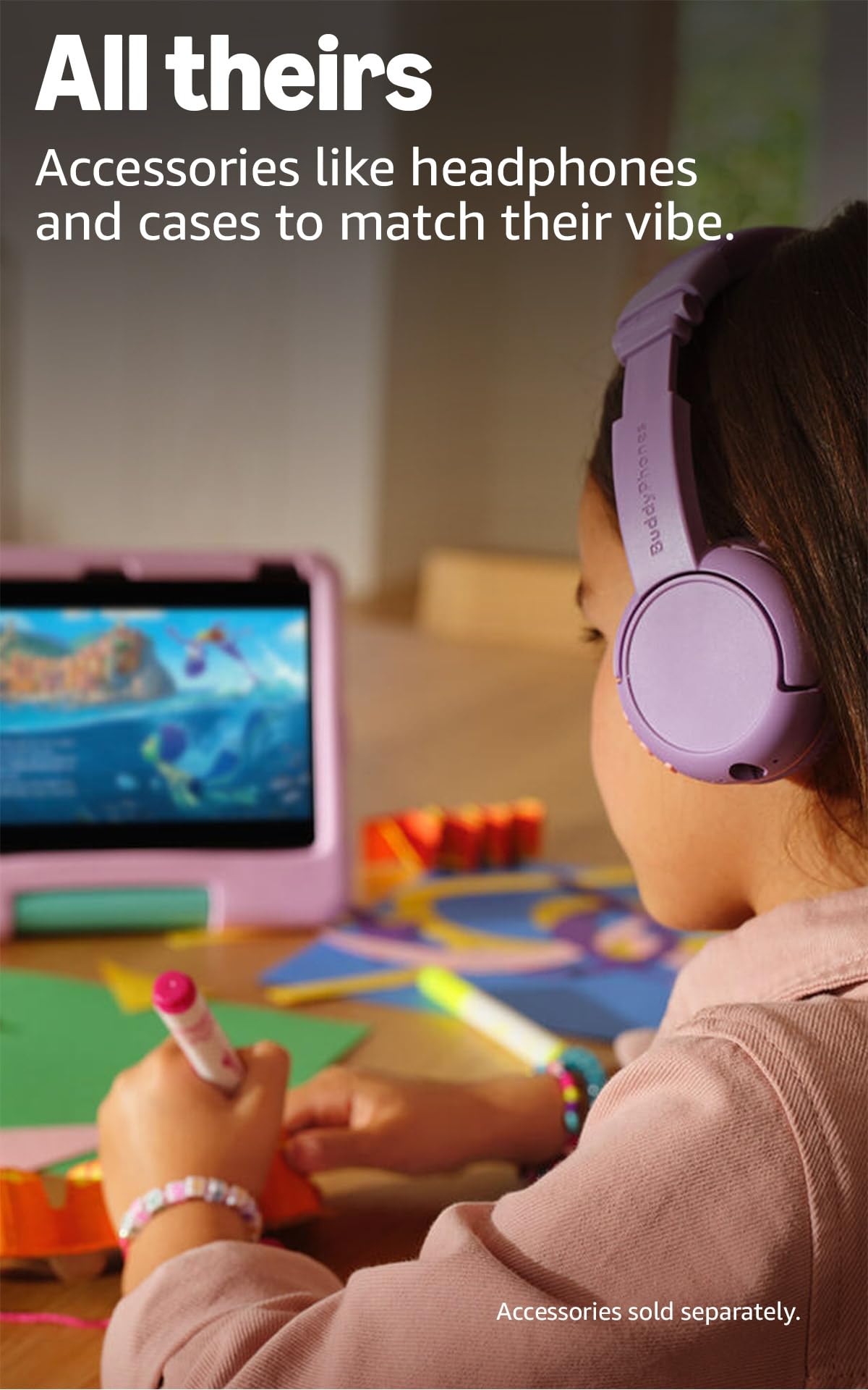 Amazon Fire HD 10 Kids tablet (newest model) ages 3-7 | Bright 10.1" HD screen with included ad-free and exclusive content, robust parental controls, 13-hr battery, 32 GB, Pink