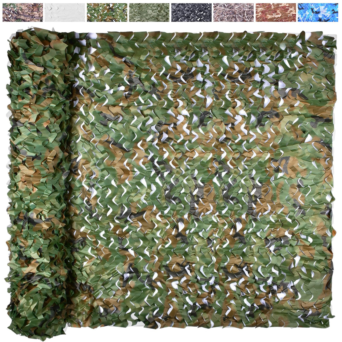 Yeacool Camo Netting Camouflage Netting 20x20 10x20 10x10 Bulk Roll Burlap Camo Tarp Sunshade Net for Hunting Blind Dinosaur Birthday Jungle MilitaryTheme Party Decoration Camping Shooting