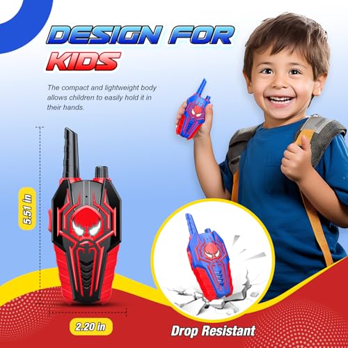 Cool Walkie Talkies for Boys Kids: Gifts Toys for 3 4 5 6 7 8 Year Old Boys Ages 5-7 Kids Walkie Talkies 2 Pack Outdoor Hiking Toy Age 3-8 Year Old Boy Girl Birthday Gifts