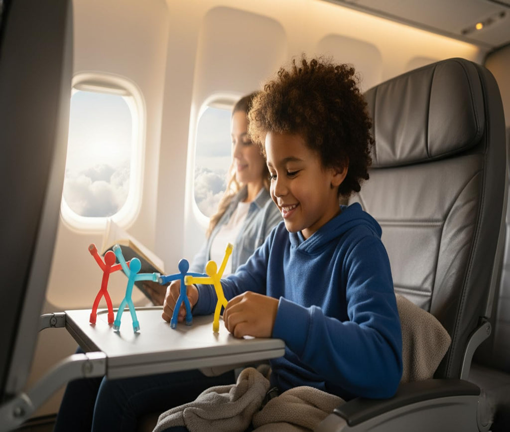 MAGMEN Magnetic Fidget Figures | Travel Toys for Kids (10-Piece Opaque) | 3 in. poseable Toys for Airplane, Road Trip, Cruise, Long Car Rides - Screen-Free Sensory Desk Toy