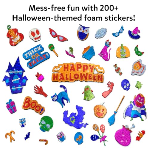 Skillmatics Foil Fun Halloween Craft, Foil Art Activity, Gift for Kids | 200+ Stickers, Travel Toys, Mess-Free, Screen-Free, Fine Motor Skills, Boys & Girls Ages 4, 5, 6, 7, 8, 9