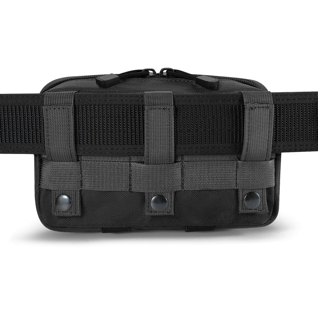 FRTKK Tactical Molle Admin Pouch Utility Laser Cut EDC Tool Pouch Bag Horizontal Modular Pouches Include US Flag Patch and Keychain