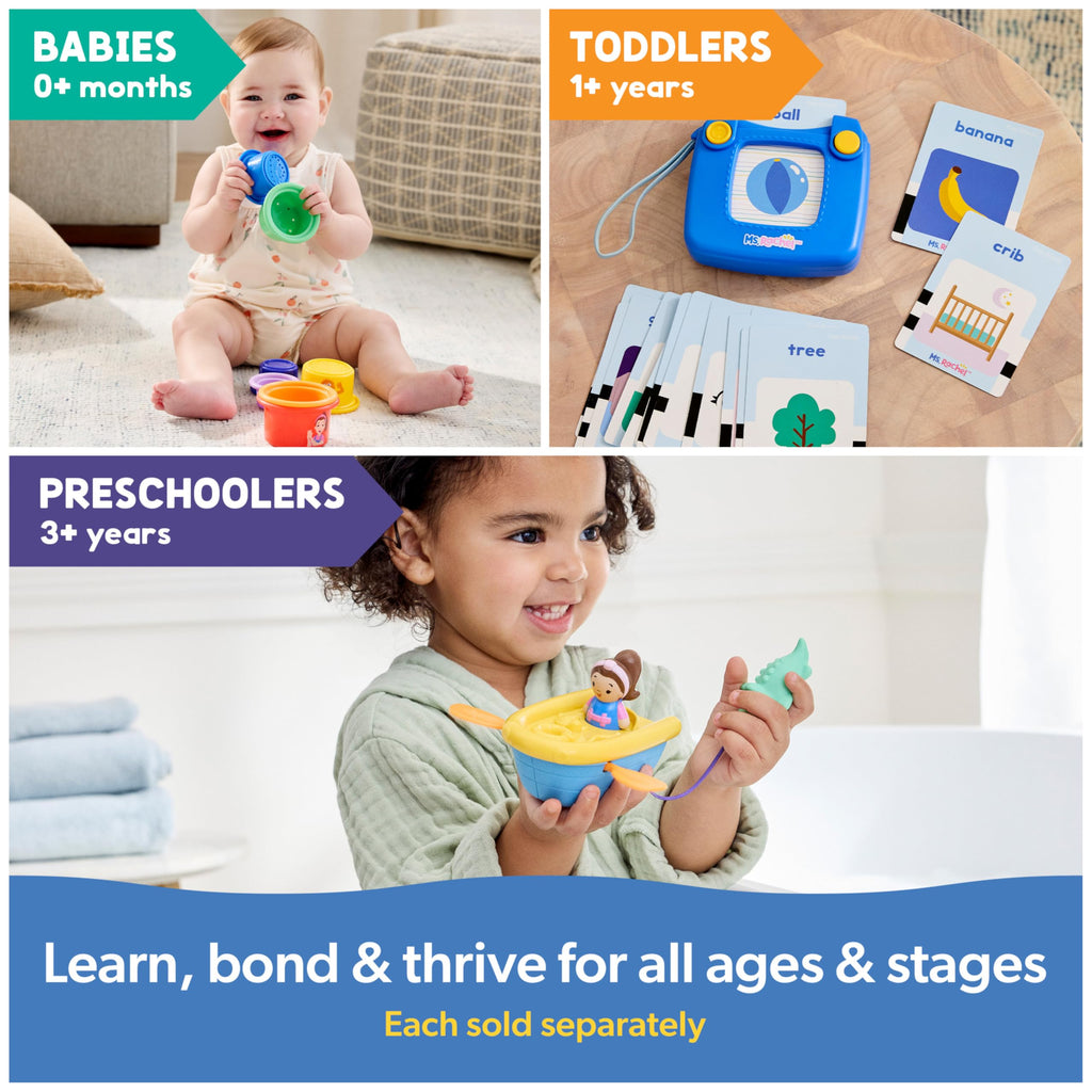 Ms. Rachel First Words Flash Cards, Electronic Card Reader, 100 Words | Electronic Reader With 100 Talking Words, Boosts Early Language & Motor Skills, Toddler Toys For Girls And Boys Ages 1-2+