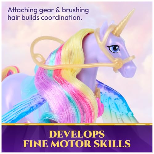 Unicorn Academy Wing Magic Sophia & Wildstar, Dolls & Toys, Ages 4+ | 15+ Sounds & Movements, Responds to Hogwarts Envelope, Imaginative Pretend Play, Spellbinding Gift for Kids