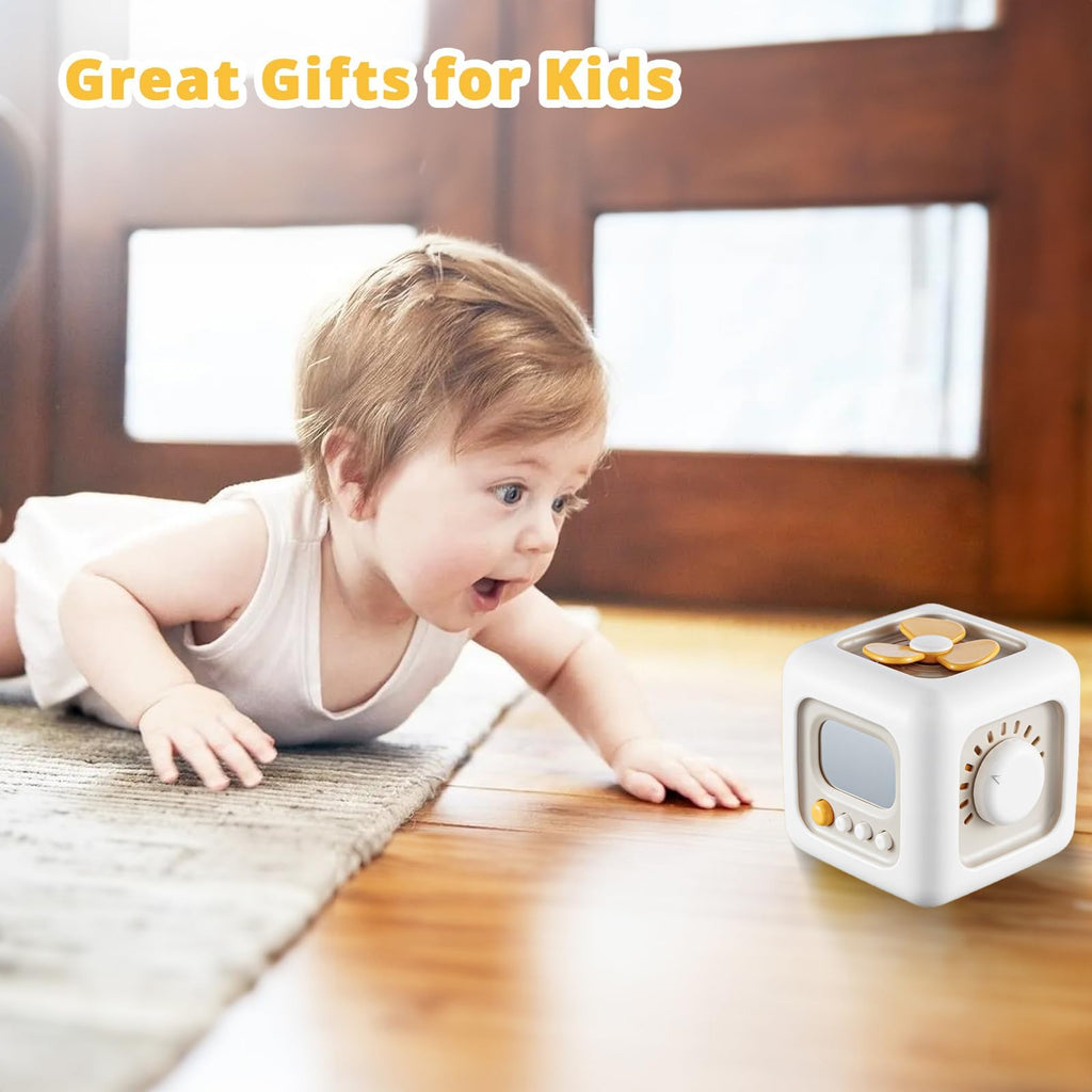 SOCBTNSO Montessori Busy Cube Travel Toy for Toddlers | Learning Fine Motor Skills, Toys for 1 Year Old Boy, 6 9 12 Months Baby Shower Gifts