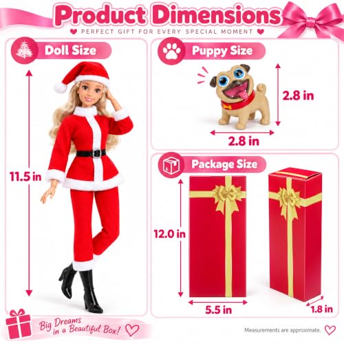 11.5 Inch Doll Clothes and Accessories Gift Set with 1 Fashion Doll