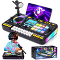 Tsomtto Kids DJ Mixer Table Musical Toy with Lights & Bluetooth | Electronic Music Toy with Microphone Piano, DJ Mixer Controller Toys Birthday Christmas Gifts for 3 4 5 6 Year Old Boys Girls
