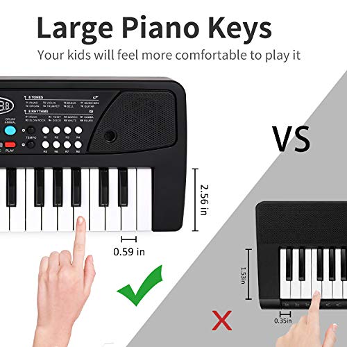 37 Keys Kid Toddler Piano Keyboard Musical Toys with Microphone