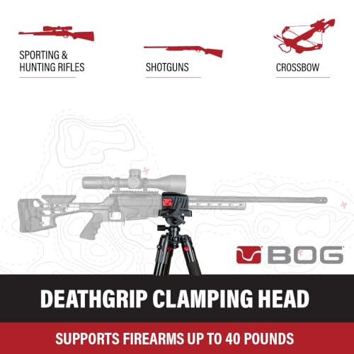 BOG DeathGrip Hunting Tripod, 7"-59", Lightweight, Gun Clamp, Shooting Rest
