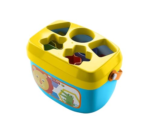 Fisher-Price Baby's First Blocks, Ages 6+ Months | BPA-free plastic,ASTM F963 compliant, sorting + stacking skills, 10 blocks + bucket, no batteries