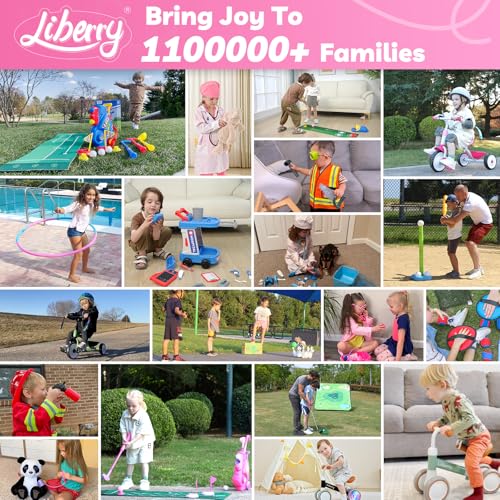 Liberry Toddlers Doctor Kit Toy for Girls Boys Ages 2 3 4 5, Pink | Kids Doctor Playset with Cart, Costume & Stethoscope, Role Play, Pretend Play Medical Toys, Birthday Gift