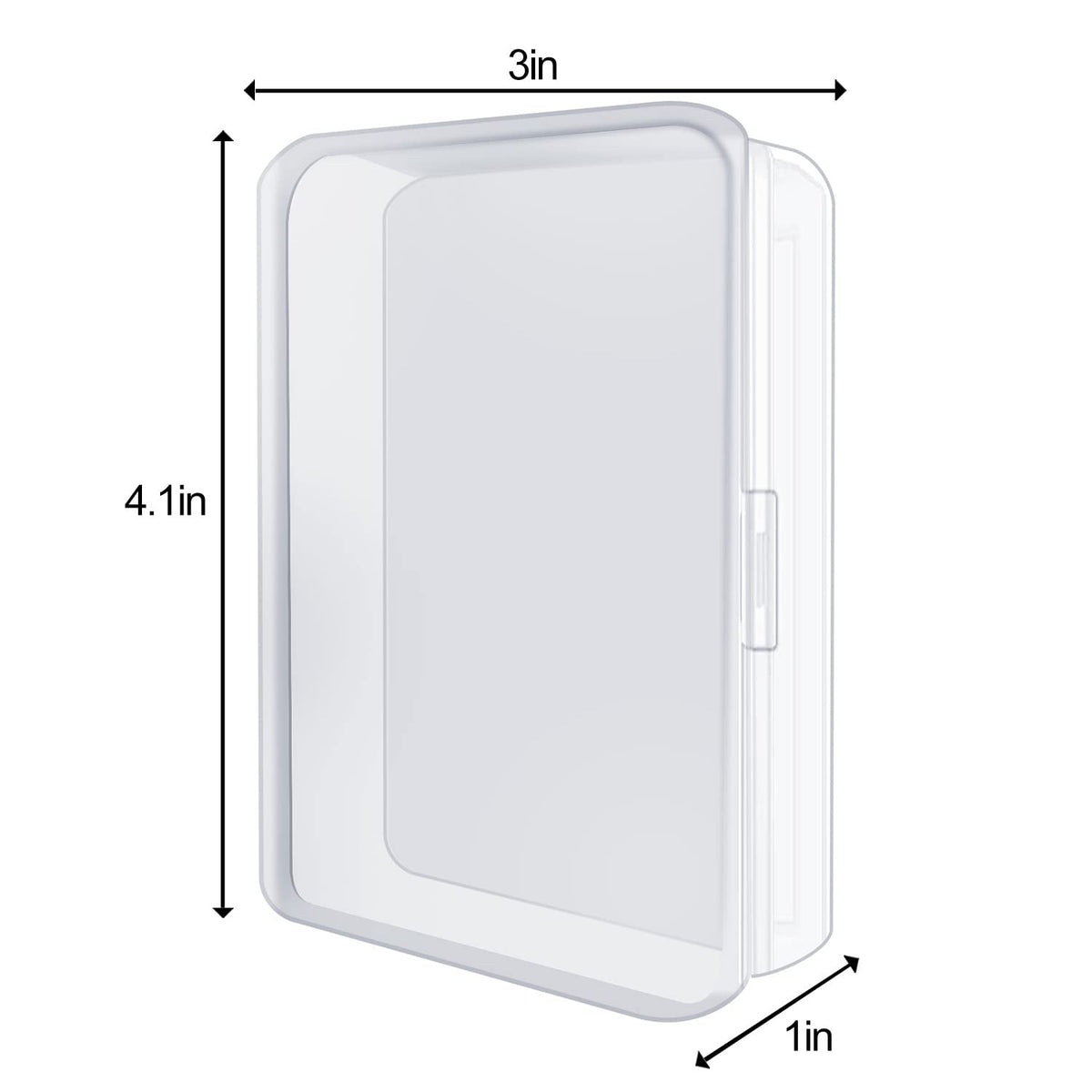 IOKUKI 4 Pcs Blank Playing Card Cases, Clear Plastic Deck Box Holders for Game Cards & More