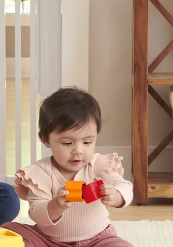 Fisher-Price Baby's First Blocks, Ages 6+ Months | BPA-free plastic,ASTM F963 compliant, sorting + stacking skills, 10 blocks + bucket, no batteries