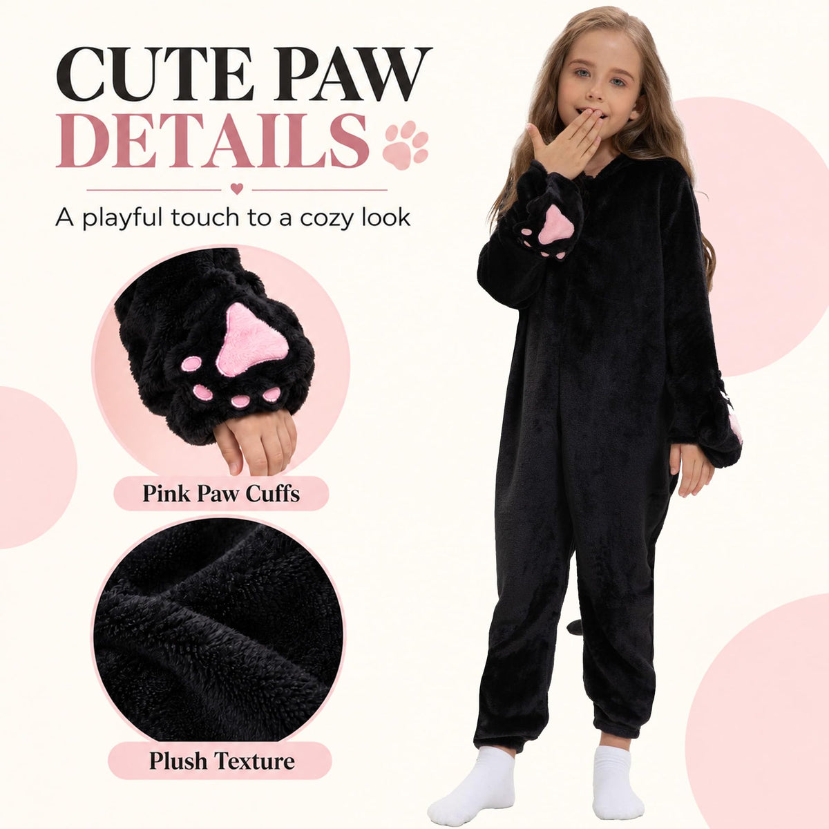 Corespe Cat Costume Kids Halloween Animal Onesie for Girls Boys
