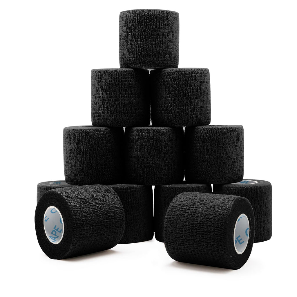 OK TAPE 12 Rolls Self Adhesive Bandage Wrap, Cohesive Elastic Athletic Tape