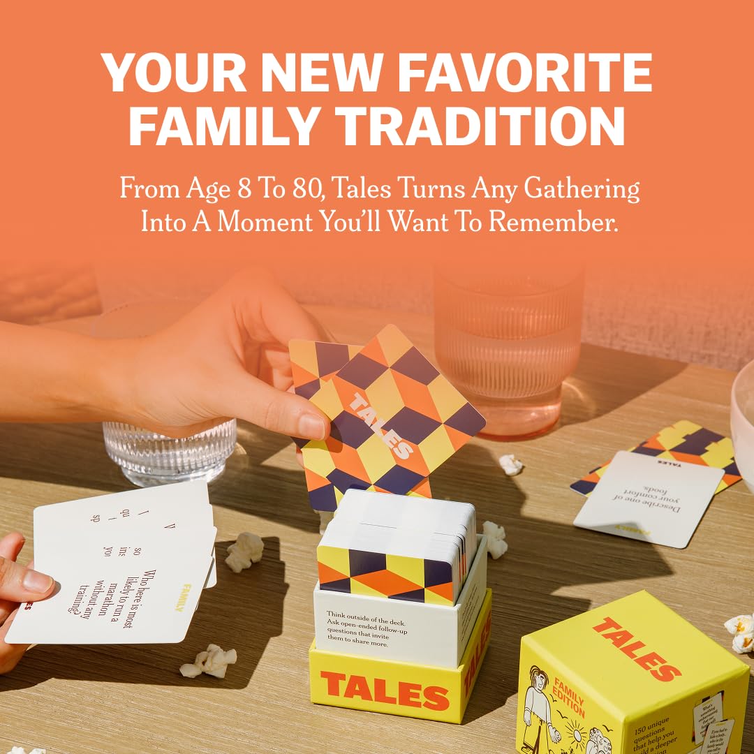 TALES 150 Conversation Cards, Family Edition, Create Meaningful Connections