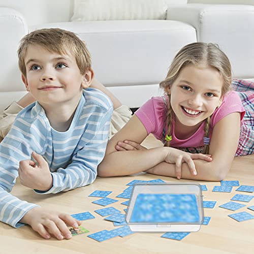IOKUKI 4 Pcs Blank Playing Card Cases, Clear Plastic Deck Box Holders for Game Cards & More