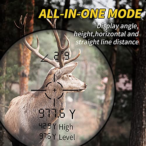REVASRI Hunting Laser Rangefinder with Rechargeable Battery 1000 Yards Hunting Range Finder with Target Acquisition Technology Easy-to-Use Clear Accurate Rangefinders for Hunters