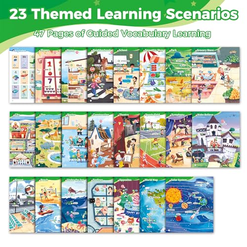 Timetome 500 Words Sound Book for Kids | Interactive Educational Toy with 23 Themes, Touch Activated Audio Book for Vocabulary Development and Early Education