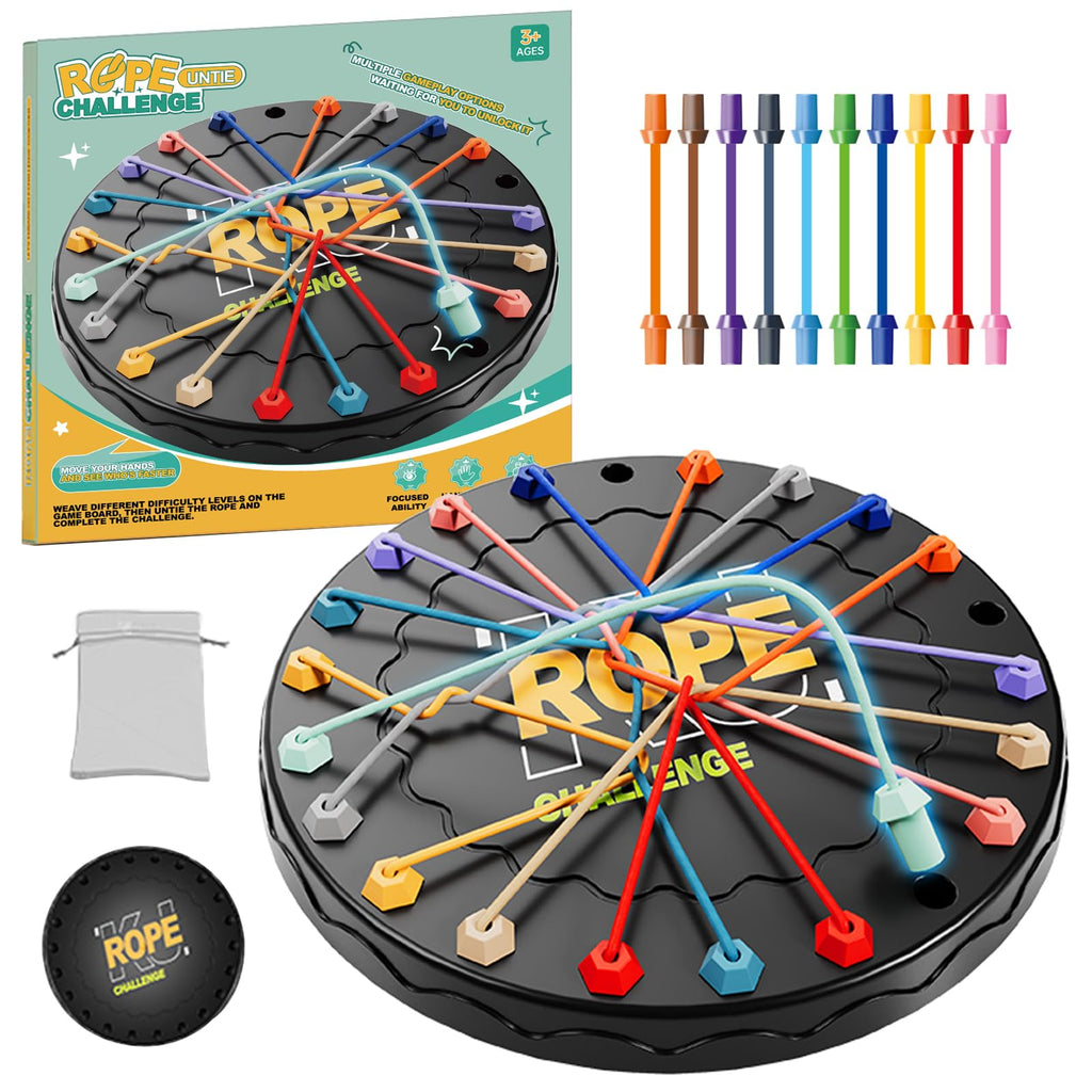 Lartoys Rope Untangling Puzzle Game, Logic Brain Game for Kids & Adults