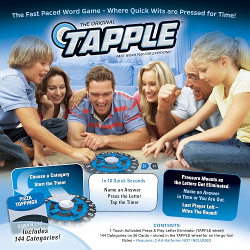 USAOPOLY The Original TAPPLE, The Fun & Fast-Paced Family Word Game | A Game Night Must, Highly Replayable, Compatible with Education, Ages 8 & Up