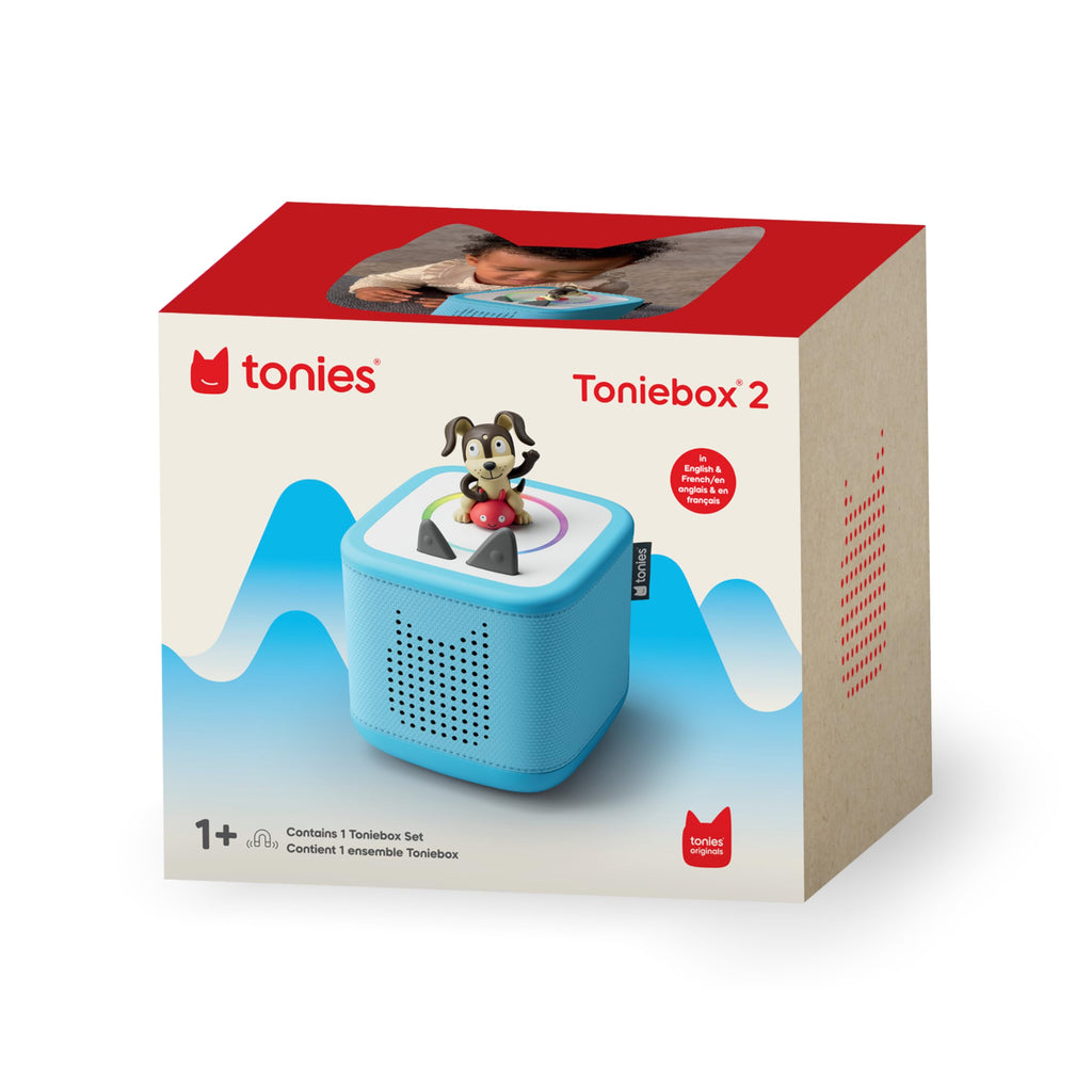 Toniebox 2 Audio Player Starter Set for Kids 1+, Sky Blue | Portable Screen-free Audio Player | Stories, Music, Games | Playtime Puppy: Favorite Children’s Songs | Gift for Kids 1-12+