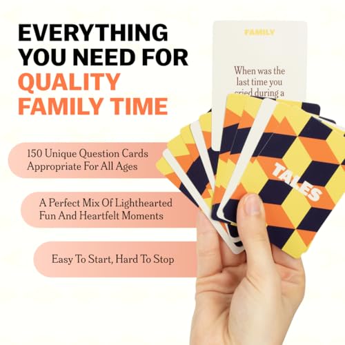TALES 150 Conversation Cards, Family Edition, Create Meaningful Connections
