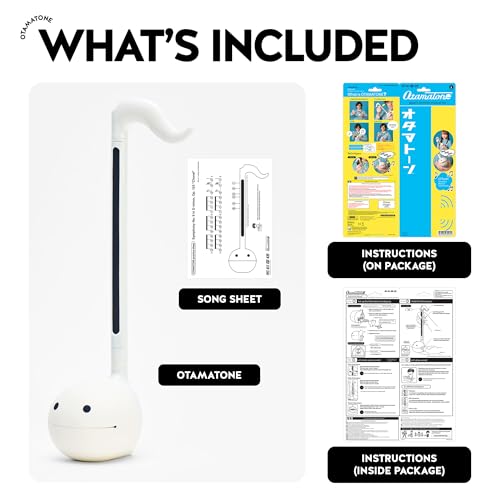 Otamatone Japanese Electronic Synthesizer Musical Instrument Toy - White | Portable Music Synthesizer from Japan by Maywa Denki Studio Award Winning Educational Fun Gift for Children, Teens & Adults
