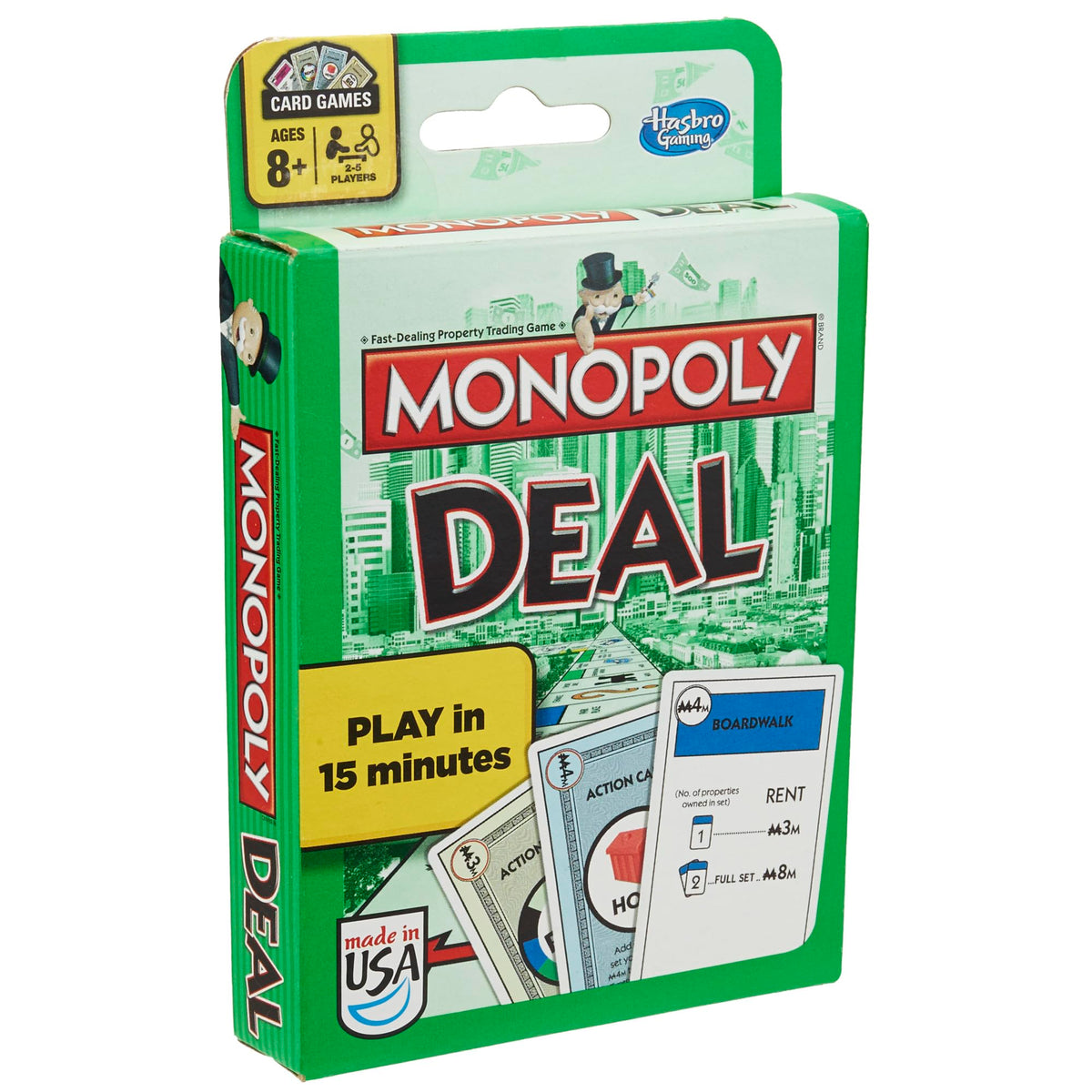Monopoly Deal Card Game | Quick-Playing Card Game | Fun Games for Families and Kids | Ages 8 and Up | 2 to 5 Players | 15 Mins. | Travel Games