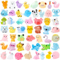 52Pcs Luminous Mini Resin Animals 52 Styles Miniature Glow in the Dark Resin Animal Figures to Hide Tiny Small Little Ducks Turtles Dinosaurs and Frogs for Micro Landscape Dollhouse Fairy Garden Decor