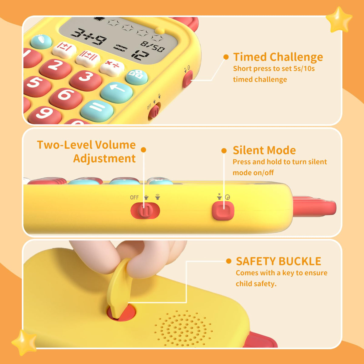 alilo Math Games for Kids Ages 5-12, Portable Math Toys for Travel | Practicing Addition, Subtraction, Multiplication and Division, Educational Toy with 5 Modes, 19 Math Games,50K Math Questions