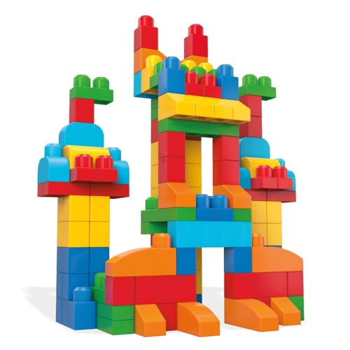 Mega Bloks First Builders Deluxe Building Bag Toddler Block Toys Set, Red | 150 Pieces, Storage, Creative Open-Ended Play, Preschool Kids Ages 1+ Years, Easy to Build (Amazon Exclusive)