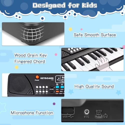 37 Keys Kid Toddler Piano Keyboard Musical Toys with Microphone