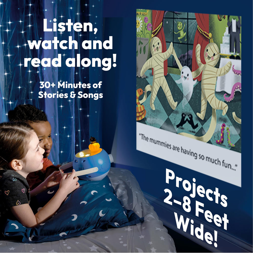 LUNA STORYTIME Halloween Black Cat Figurine Cartridge – Projects 5 Halloween Stories and 5 Fun, Spooky Songs, Over 30 Minutes of Audio Content | Gift and Toy for Ages 3+