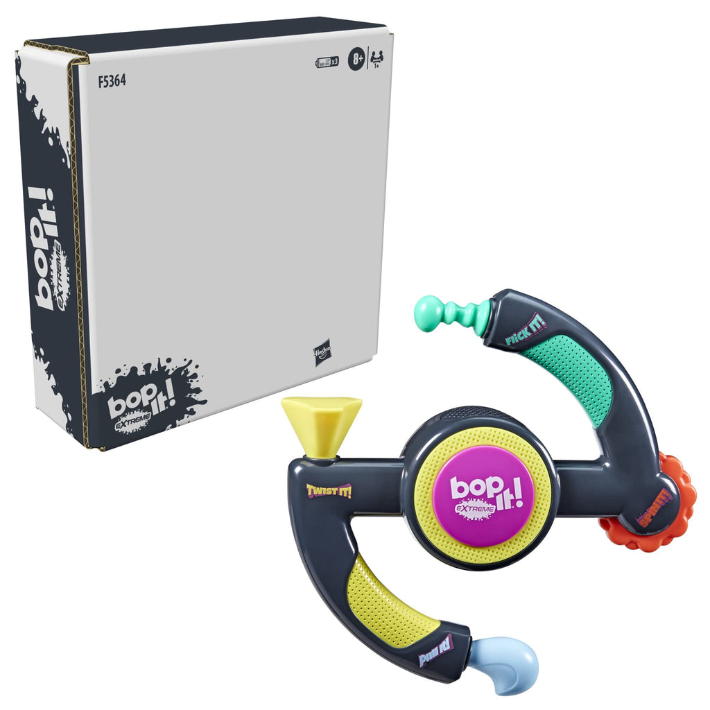 Hasbro Gaming Bop It Extreme Electronic Game for 1 or More Players, Fun Party Interactive Game for Kids Ages 8+, 4 Modes Including One-On-One Mode (Amazon Exclusive)