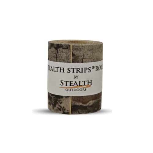Stealth Strips Natural Gear Camo Silencing Tape | Self Adhesive Silencing Fabric | Great for Quieting All of Your Metal Hunting Gear and Accessories |(2” X 60” Roll)
