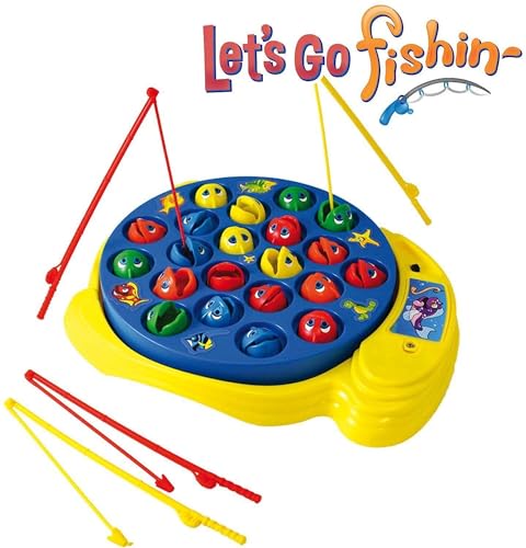 Let's Go Fishin' Game by Pressman - The Original Fast-Action Fishing Game!, 1-4 players