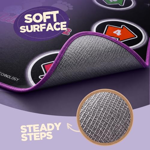 Dance Mat Toys with Bluetooth, Electronic Dance Pad for 3-12 Year Old Kids | Music Dance Mat with Bluetooth, Light-up 6-Button, 5 Game Modes, Birthday Toys Gifts for 3 4 5 6 7 8 9 10+ Year Old Girls