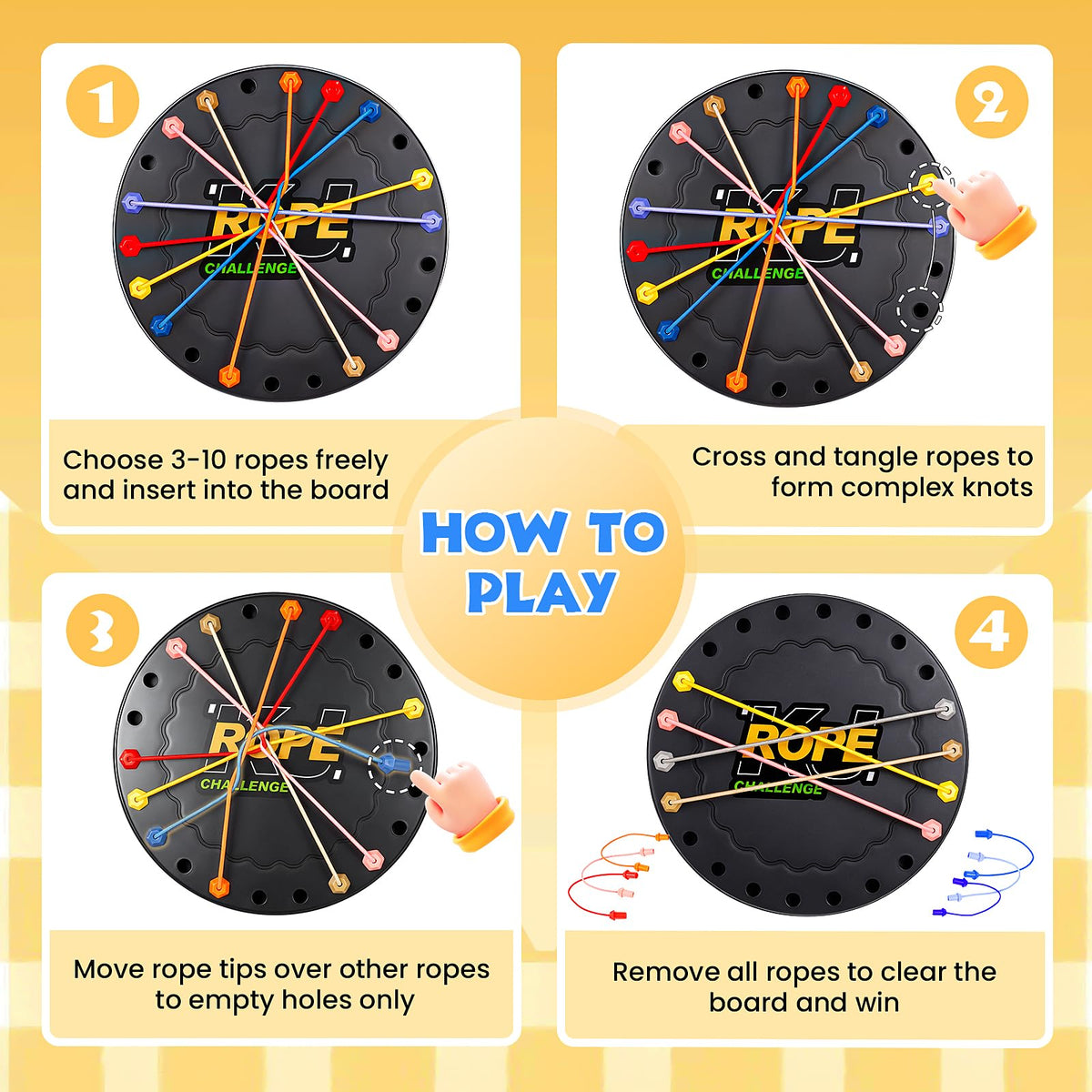 Lartoys Rope Untangling Puzzle Game, Logic Brain Game for Kids & Adults