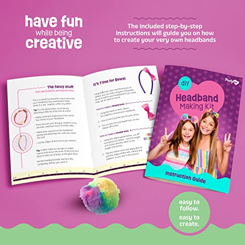 Pretty Me Headband Making Kit for Girls - Arts & Crafts Easter Gift - Make Your Own Fashion Headbands for Kids - DIY Hair Accessories - Gift for Ages 5-12 Year Old Girl - Little Kids Art & Craft Gifts