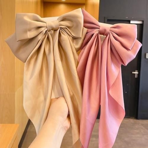 💥Flash Sale🔥Large Bow Hair Clip for Women – Wedding & Everyday Ponytail Accessory with Long Tail
