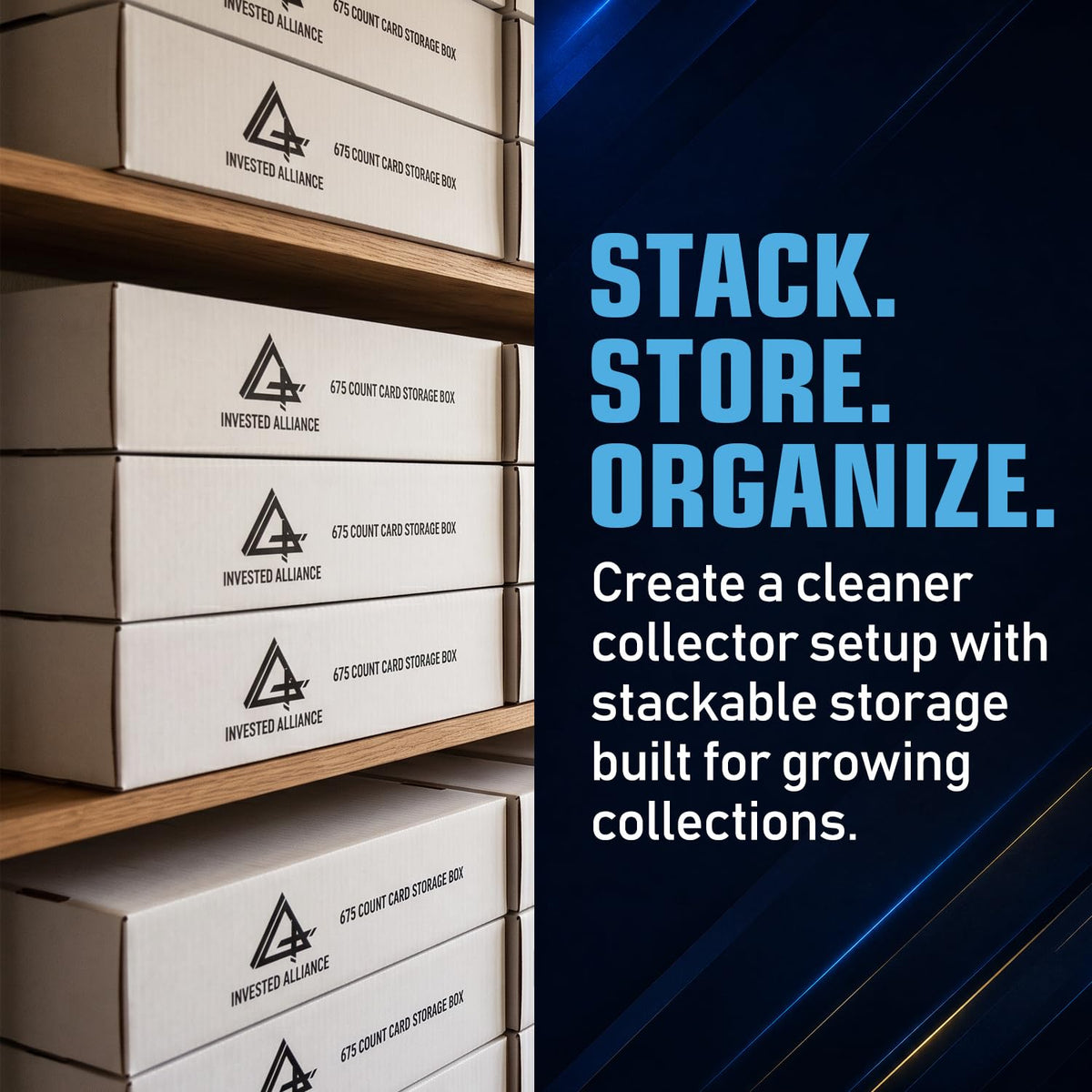 Premium Cardboard Trading Card Storage Box For Sports, TCG, Gaming MTG.