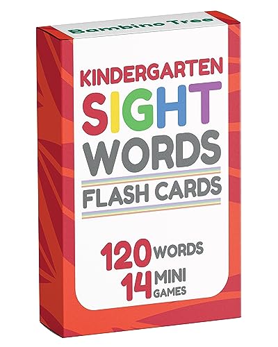 Sight Words Flash Cards Kindergarten | 120 High Frequency Words from Dolch's and Fry's Lists for 4-6 Years